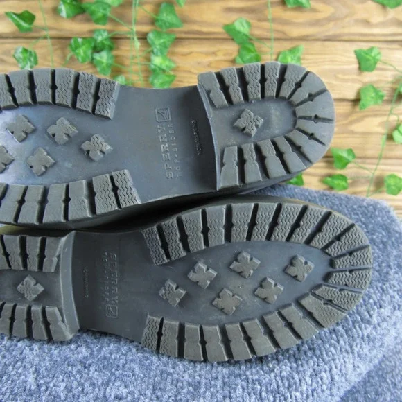 Sperry Top Sider Women's Gray Waterproof Rubber Tall Rain Boots Size 7 - Picture 8 of 8